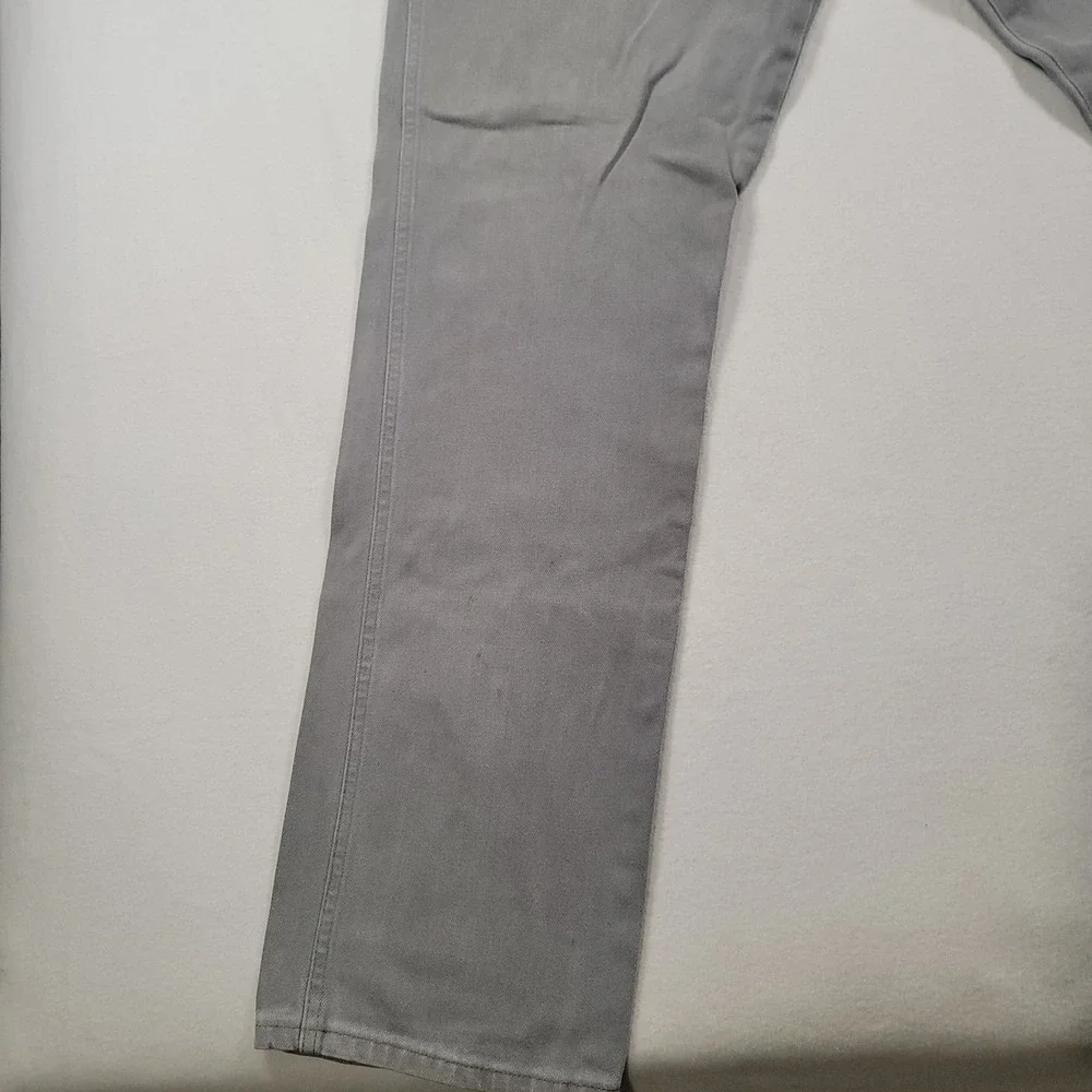 Wrangler Jeans Mens 42x34 Gray Denim Straight Leg Workwear 13MWZCG Flaws